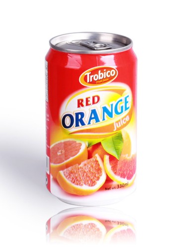 red orange juice alu can 330ml